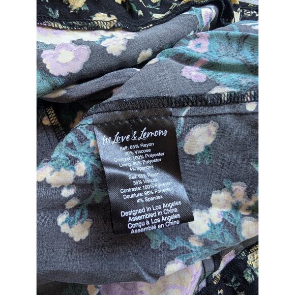 For Love & Lemons Ross Long-sleeve Midi Dress Size XS October Floral #2D455 - Picture 12 of 13